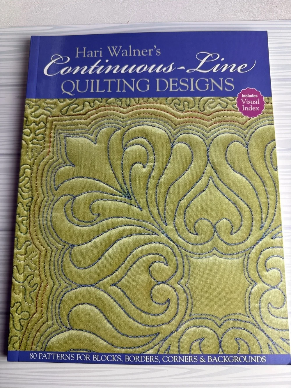 Continuous-Line Quilting Designs - Olive Green